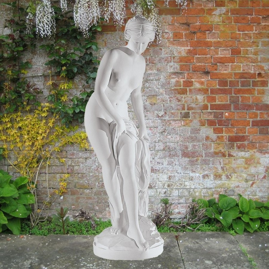 STATUES & SCULPTURES Bathing Goddess 40Cm Marble Resin Garden Statue Hot