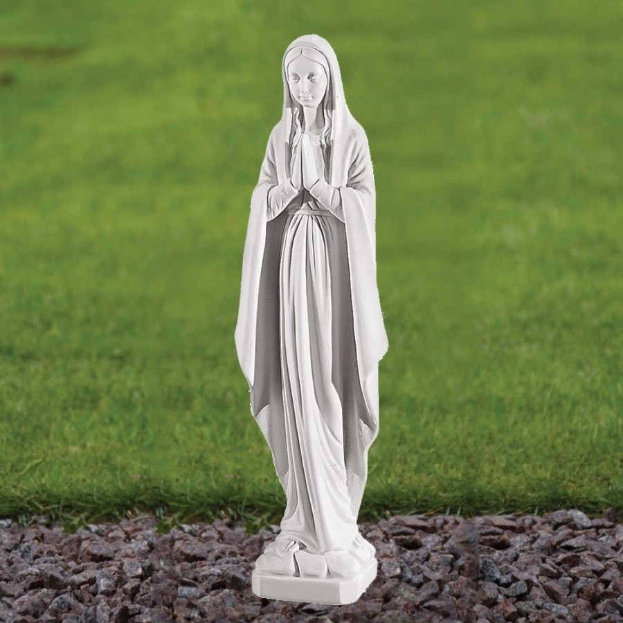 STATUES & SCULPTURES Virgin Mary 49Cm Marble Resin Garden Statue New