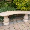 STATUES & SCULPTURES Classic Polished Rainbow Sandstone Garden Bench New