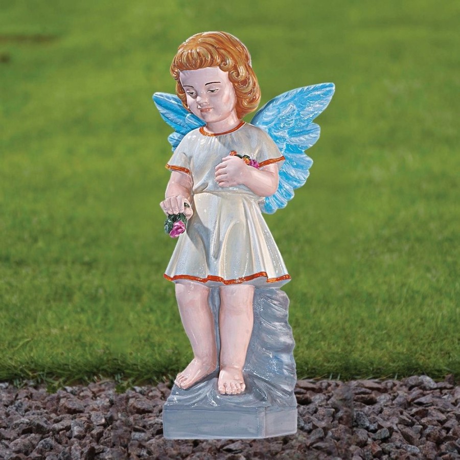 STATUES & SCULPTURES Angel Figurine 29Cm Marble Resin Garden Statue Clearance