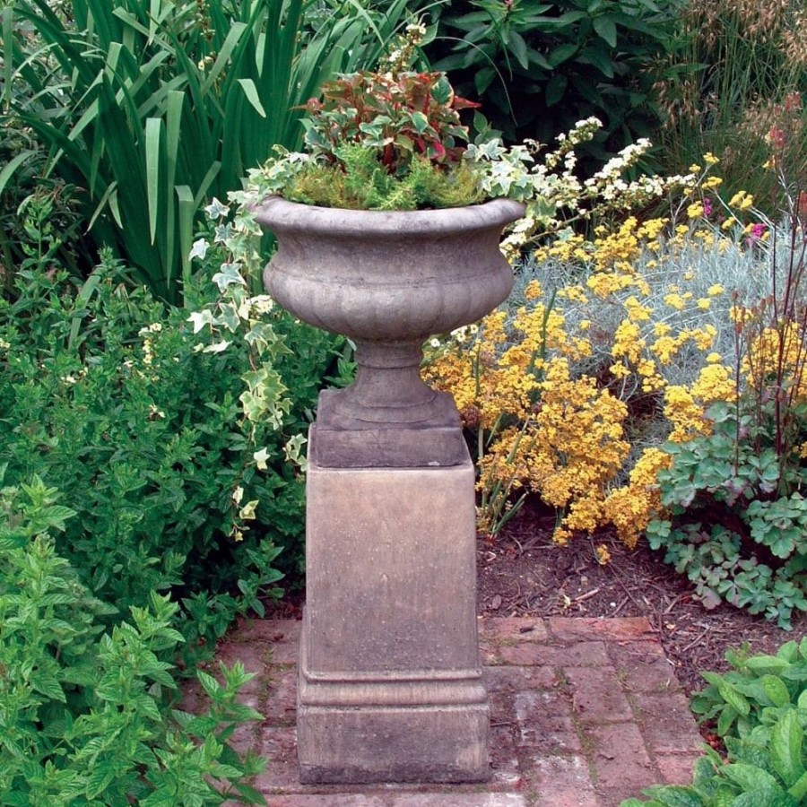 STATUES & SCULPTURES Victorian Urn On Pedestal Stone Garden Planter Best