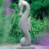 STATUES & SCULPTURES Seahorse 55Cm Stone Garden Ornament New