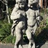 STATUES & SCULPTURES Putti Cherubs 108Cm Stone Garden Statue Hot