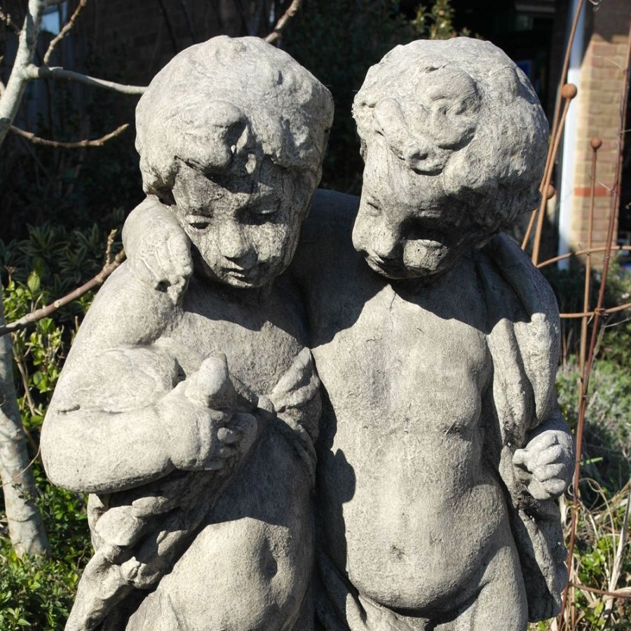 STATUES & SCULPTURES Putti Cherubs 108Cm Stone Garden Statue Hot