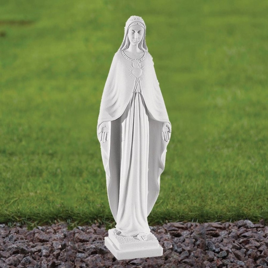 STATUES & SCULPTURES Virgin Mary 35Cm Marble Resin Garden Statue Online