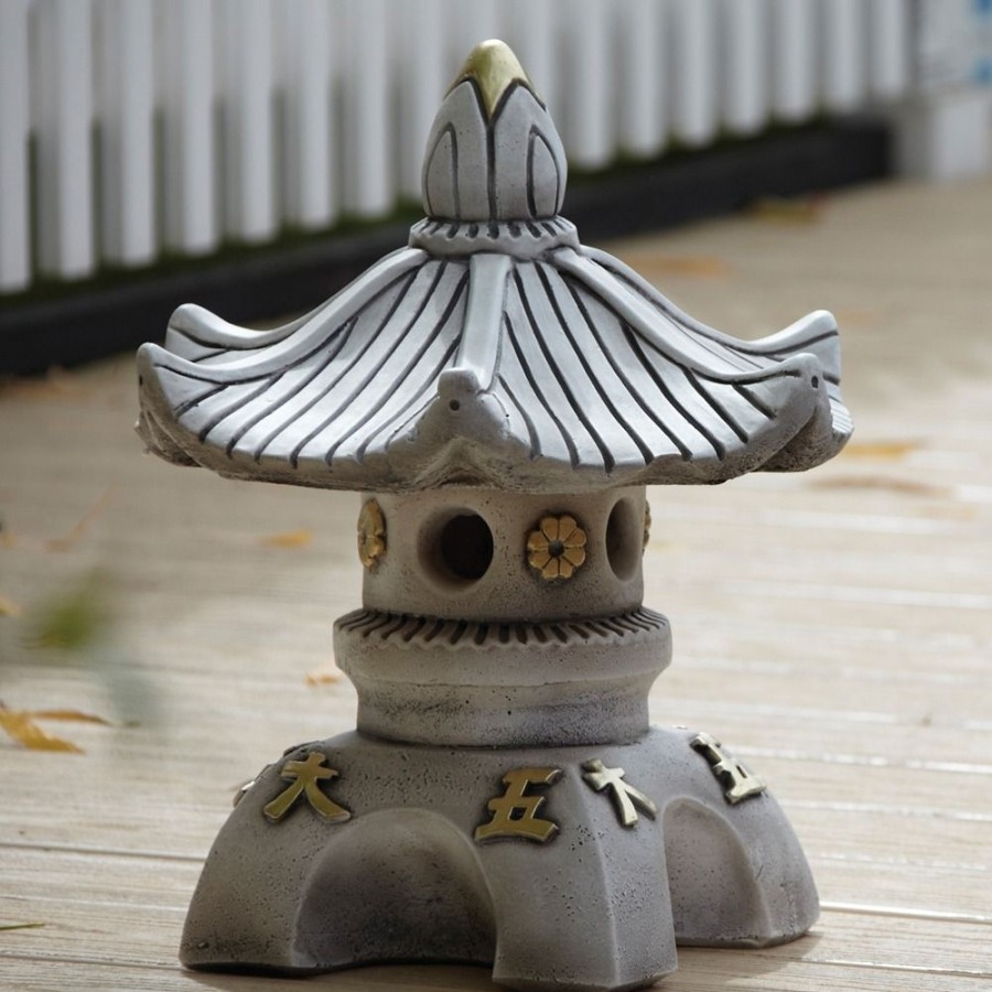 STATUES & SCULPTURES Single Top Japanese Pagoda Stone Garden Ornament Online