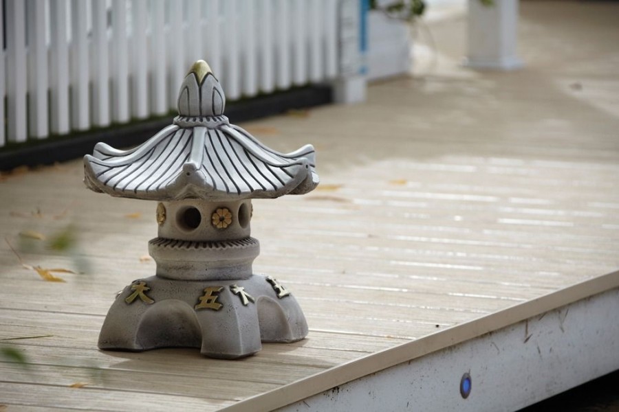 STATUES & SCULPTURES Single Top Japanese Pagoda Stone Garden Ornament Online