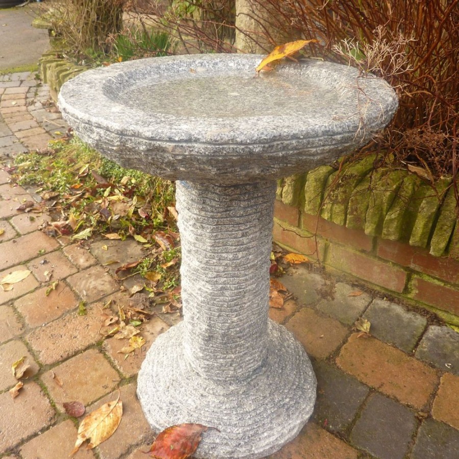 STATUES & SCULPTURES Highland Natural Granite Stone Garden Birdbath Wholesale