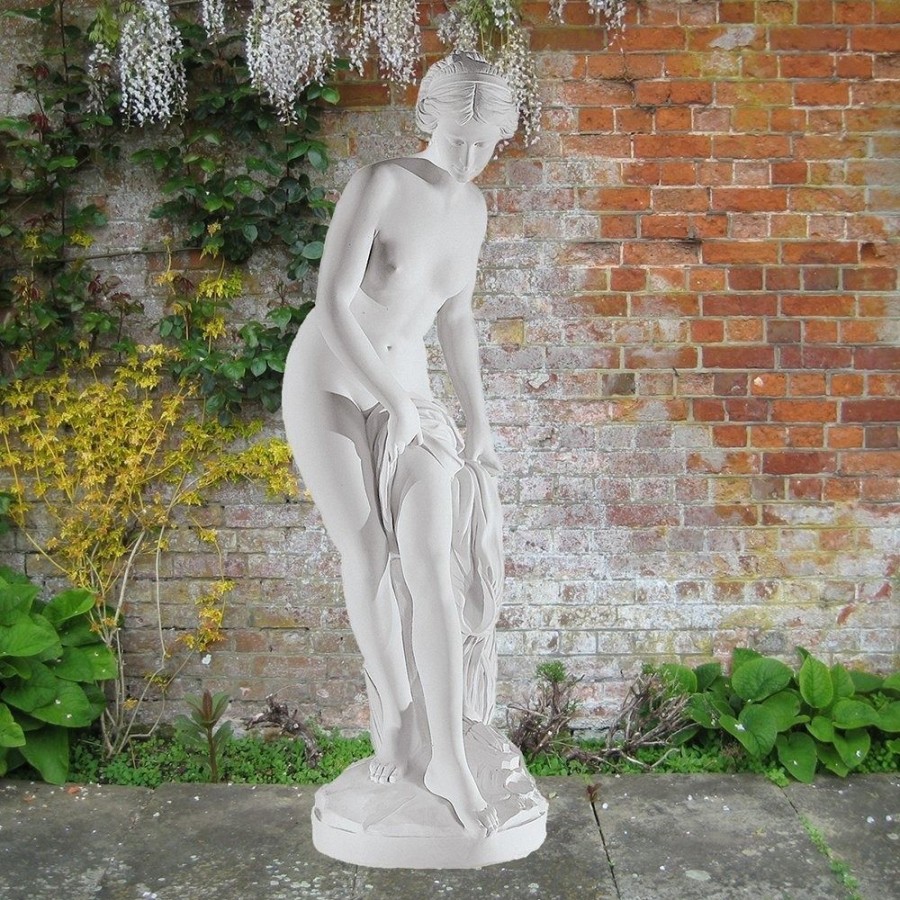 STATUES & SCULPTURES Bathing Goddess 65Cm Marble Resin Garden Statue Hot