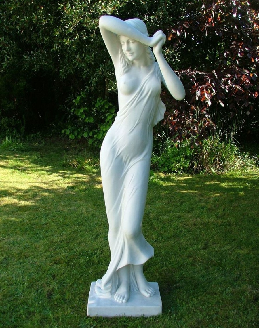 STATUES & SCULPTURES Shy Maiden 85Cm Marble Resin Garden Statue Online