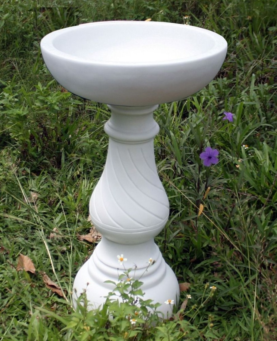 STATUES & SCULPTURES Buttermere Marble Resin Modern Garden Bird Bath Online