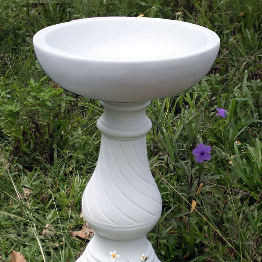 STATUES & SCULPTURES Buttermere Marble Resin Modern Garden Bird Bath Online