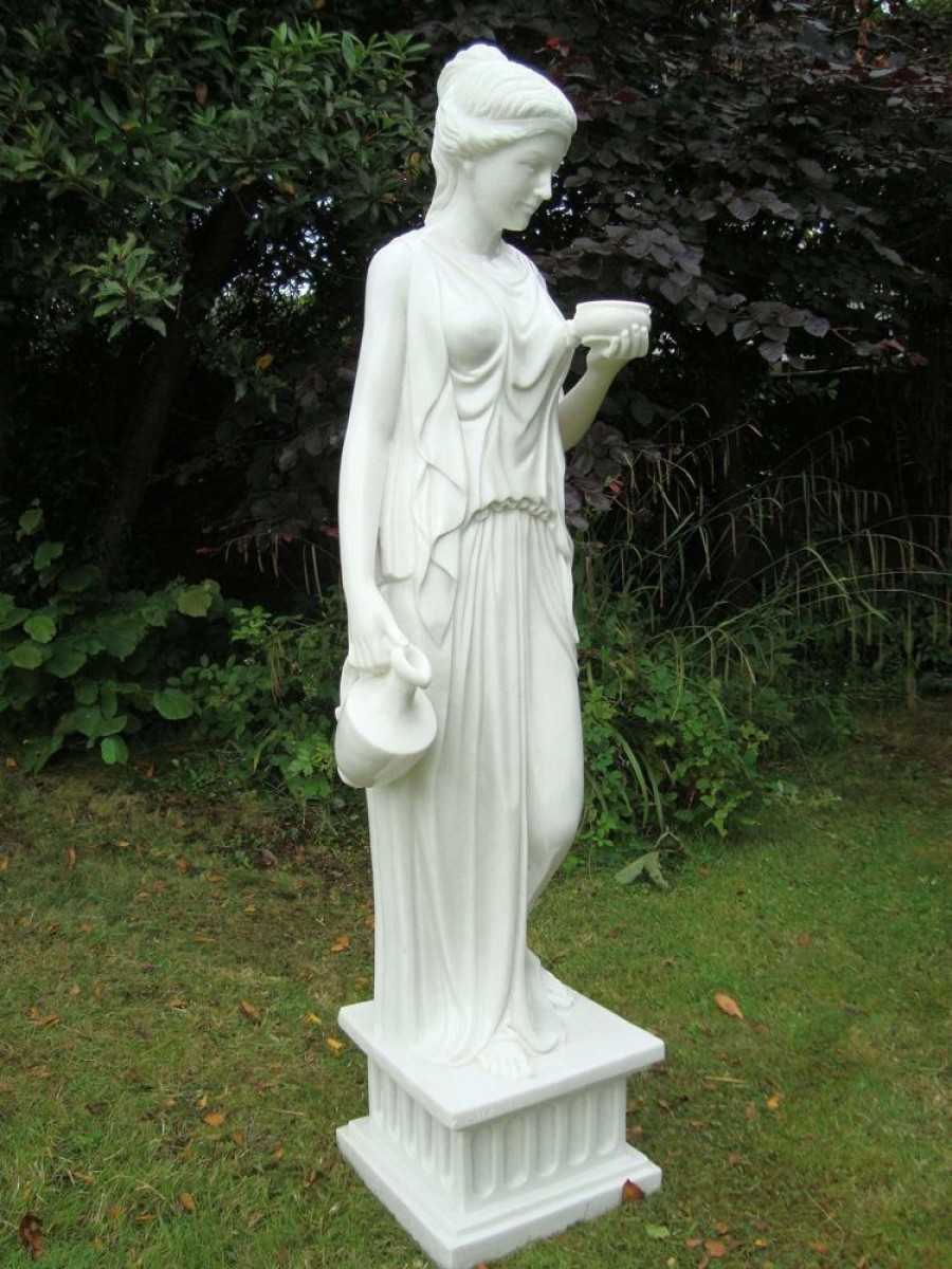 STATUES & SCULPTURES Hebe 85Cm Marble Resin Garden Statue Clearance