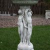 STATUES & SCULPTURES Three Graces Stone Garden Bird Bath Clearance