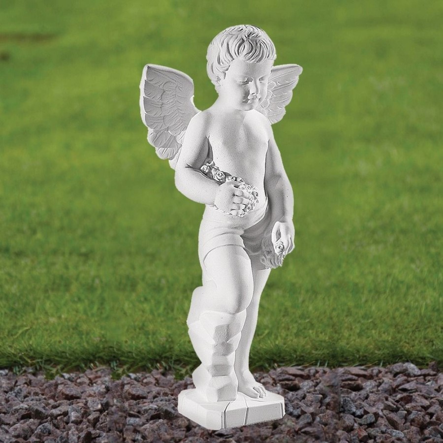 STATUES & SCULPTURES Cherub 61Cm Marble Resin Garden Statue Wholesale