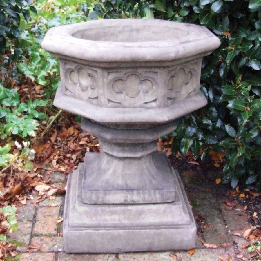 STATUES & SCULPTURES Gothic Font Stone Garden Planter Best