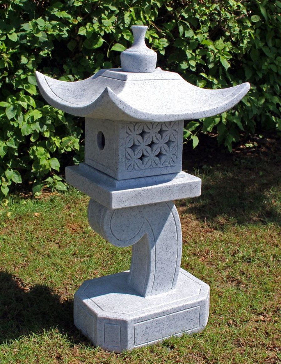 STATUES & SCULPTURES One Tier Japanese Pagoda Lantern Granite Garden Ornament Clearance