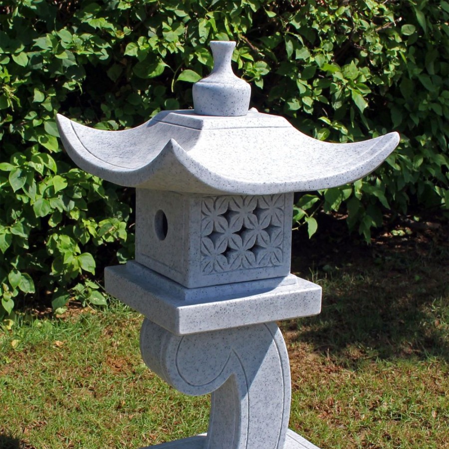 STATUES & SCULPTURES One Tier Japanese Pagoda Lantern Granite Garden Ornament Clearance