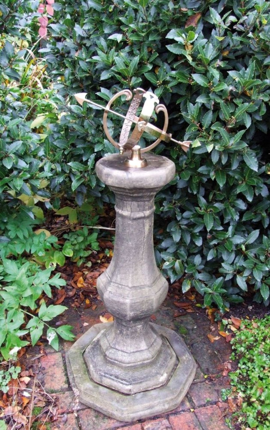 STATUES & SCULPTURES Pedestal Armillary 114Cm Stone Garden Sundial Wholesale