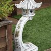 STATUES & SCULPTURES Medium Curved Japanese Pagoda Stone Garden Ornament Hot