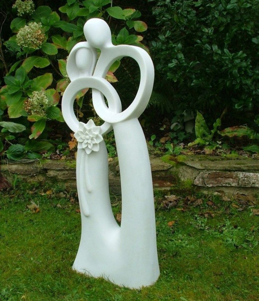 STATUES & SCULPTURES Wedding Bliss 85Cm Marble Resin Garden Statue Wholesale