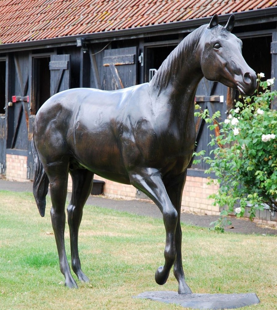 STATUES & SCULPTURES Race Horse Bronze Metal Garden Statue Online