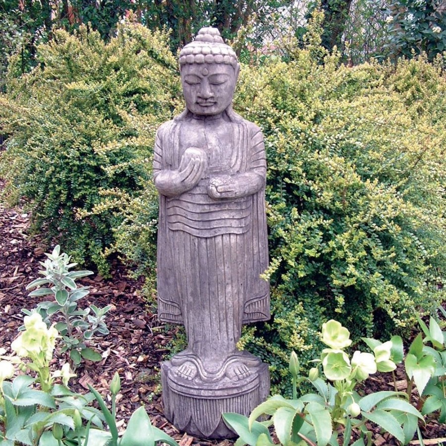 STATUES & SCULPTURES Standing Buddha Stone Garden Statue Hot