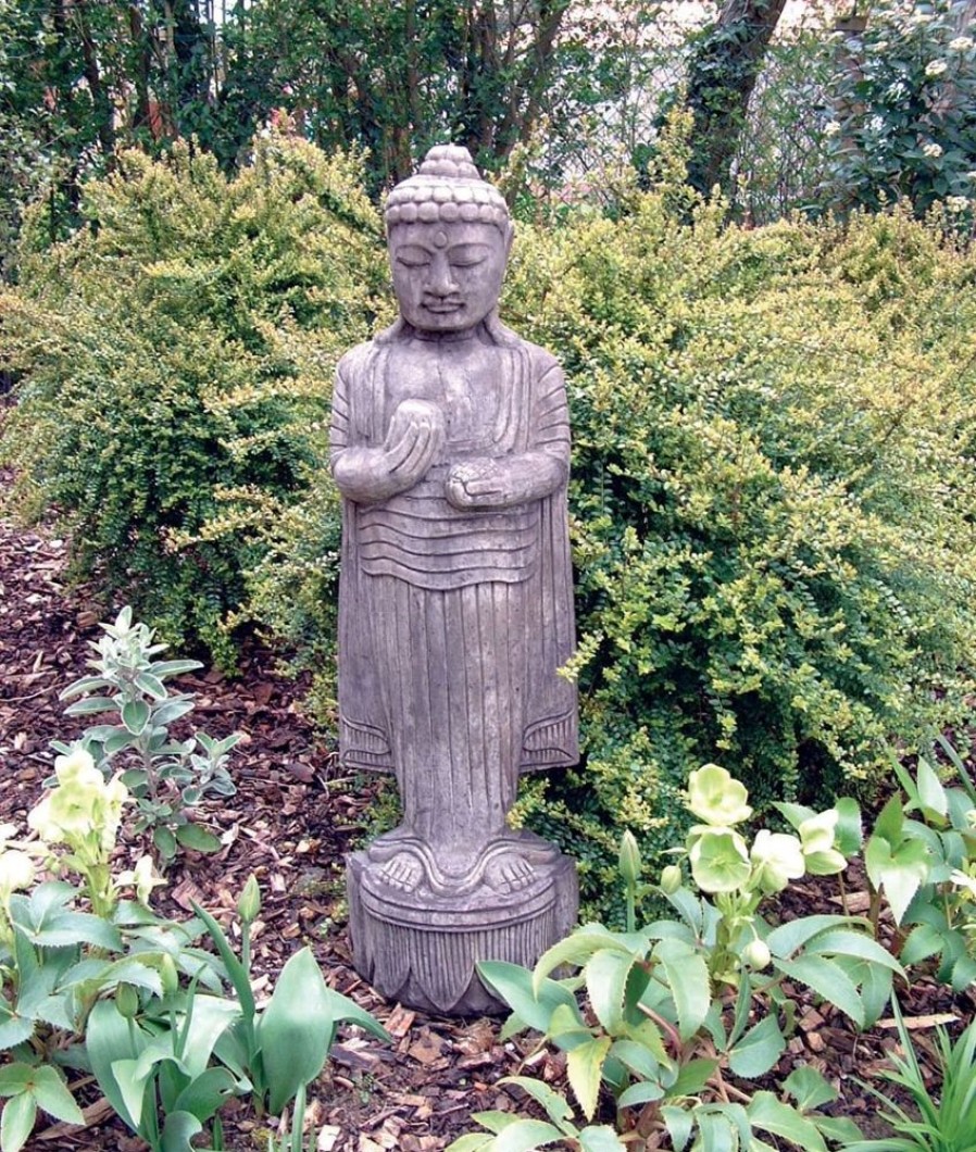 STATUES & SCULPTURES Standing Buddha Stone Garden Statue Hot