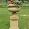 STATUES & SCULPTURES Victorian Tazza Stone Garden Planter On Pedestal New