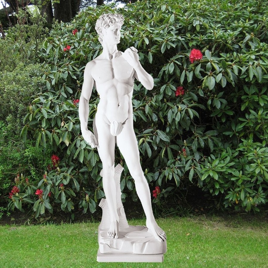 STATUES & SCULPTURES Michelangelo David 65Cm Marble Resin Garden Statue Hot