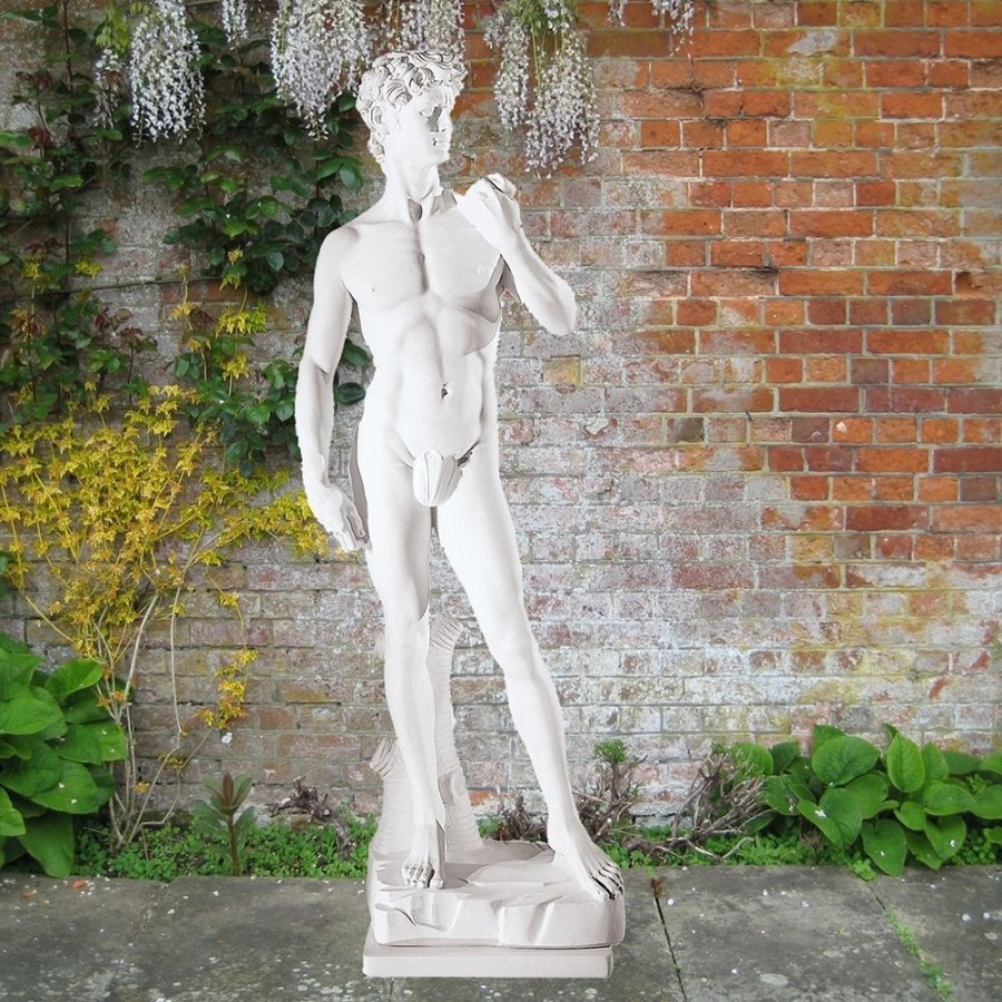 STATUES & SCULPTURES Michelangelo David 65Cm Marble Resin Garden Statue Hot