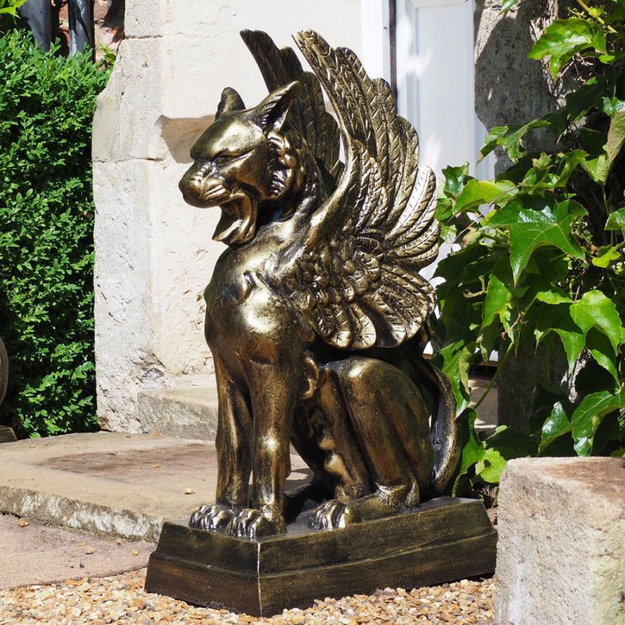 STATUES & SCULPTURES Gothic Griffin Bronze Metal Garden Statue Wholesale