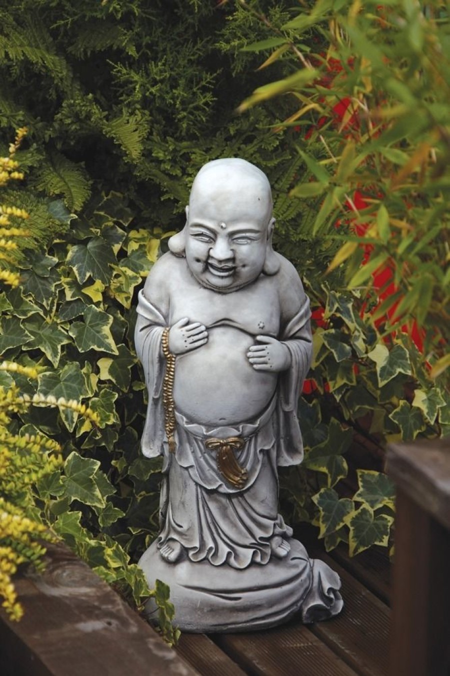 STATUES & SCULPTURES Standing Stone Buddha Garden Ornament Hot