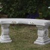 STATUES & SCULPTURES Japanese Design Stone Garden Bench Clearance