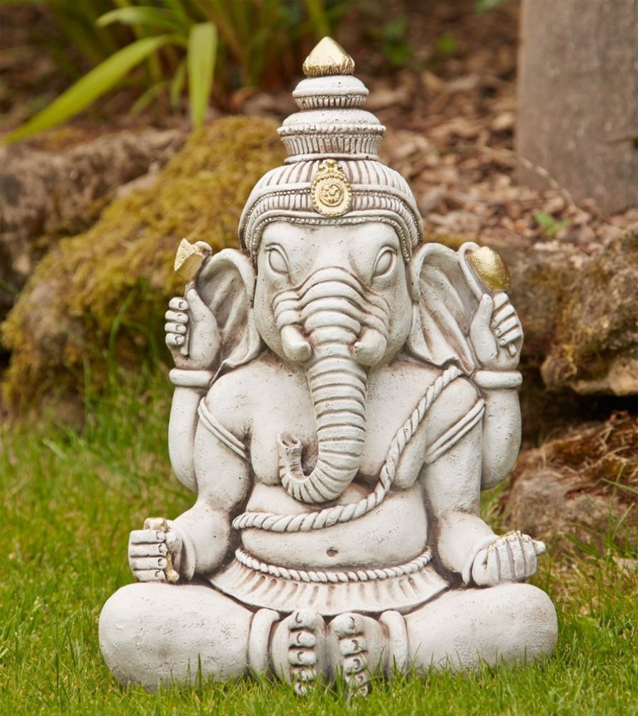 STATUES & SCULPTURES Ganesh Buddha Stone Garden Ornament New