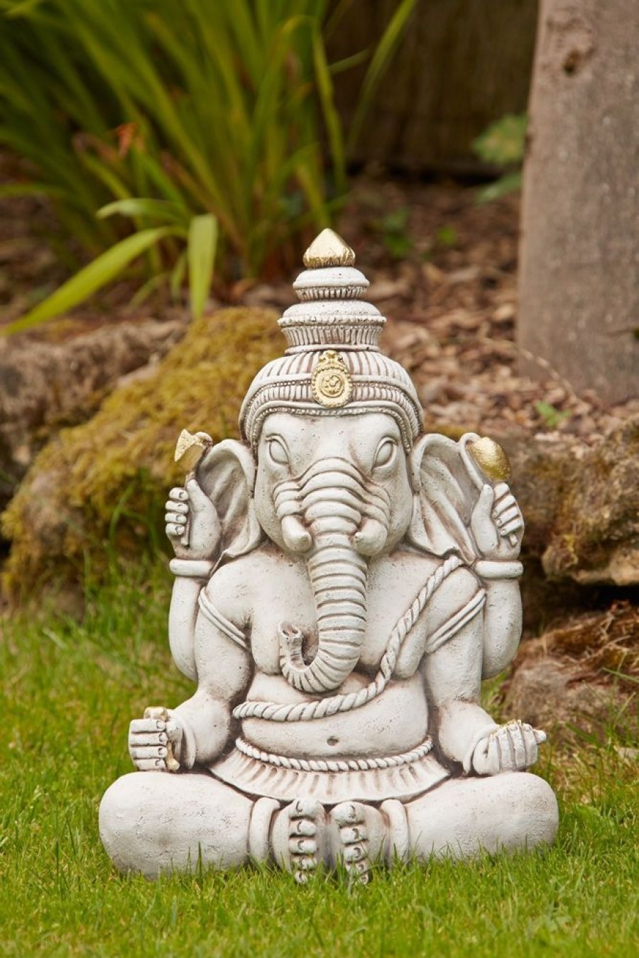 STATUES & SCULPTURES Ganesh Buddha Stone Garden Ornament New