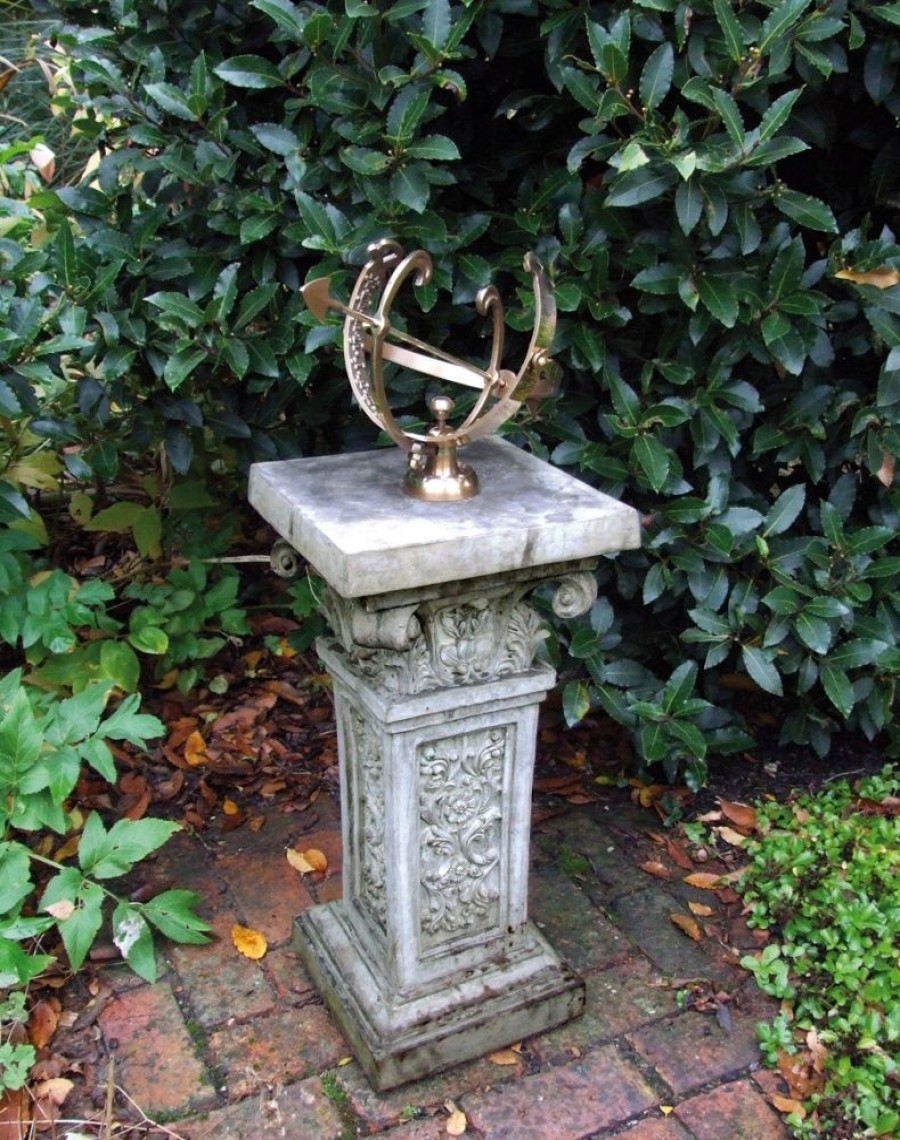 STATUES & SCULPTURES Rocco Armillary Stone Garden Sundial Hot