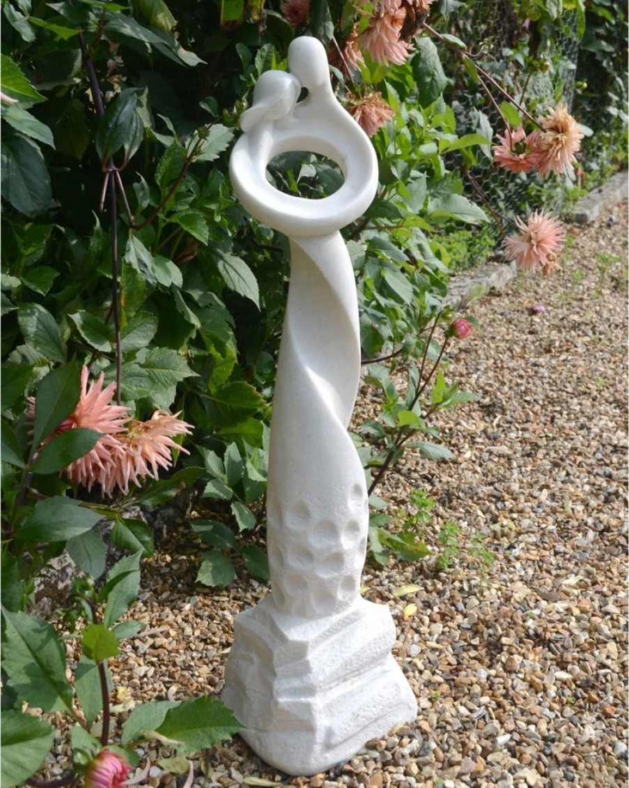 STATUES & SCULPTURES Loving Twist Modern Poly Resin Garden Statue Best