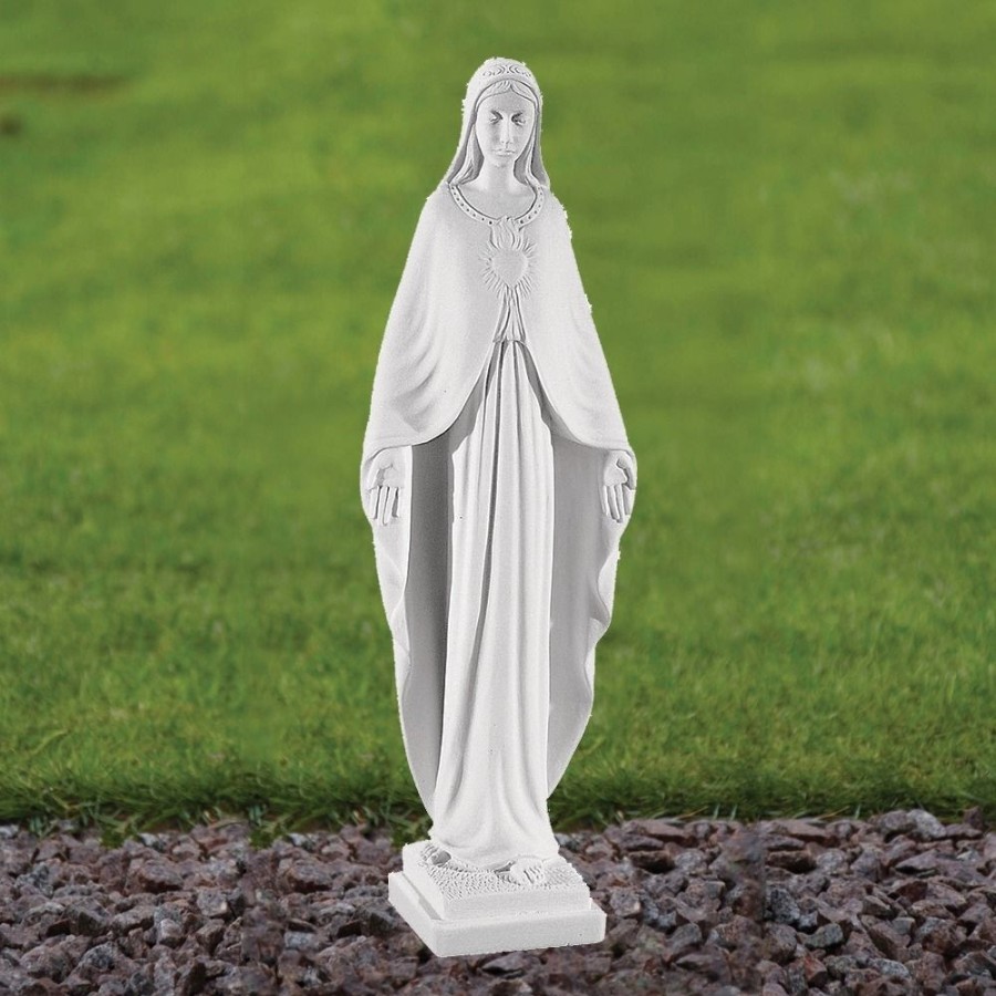 STATUES & SCULPTURES Virgin Mary 36Cm Marble Resin Garden Statue Hot