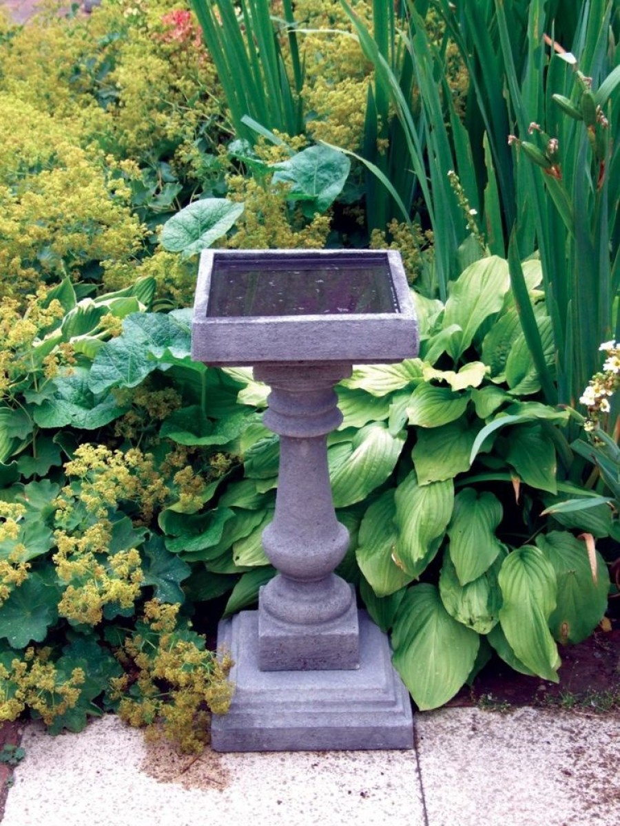 STATUES & SCULPTURES Baluster 68Cm Stone Garden Bird Bath New