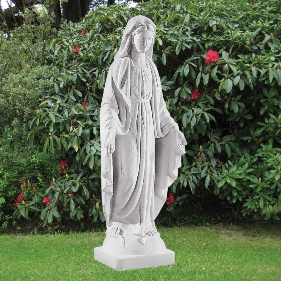 STATUES & SCULPTURES Virgin Mary 58Cm Marble Resin Garden Statue Clearance