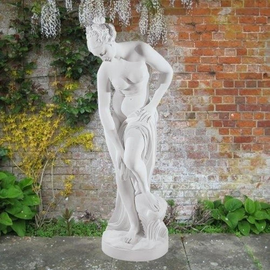 STATUES & SCULPTURES Bathing Lady 116Cm Marble Resin Garden Statue Online