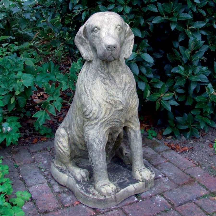 STATUES & SCULPTURES Irish Setter Stone Garden Statue New