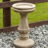 STATUES & SCULPTURES Fluted Design Stone Garden Birdbath Wholesale