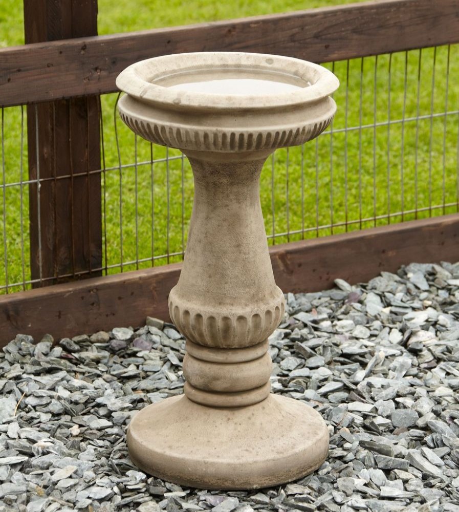 STATUES & SCULPTURES Fluted Design Stone Garden Birdbath Wholesale