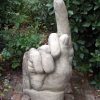 STATUES & SCULPTURES Giant Hand Pointing Up Stone Garden Statue New