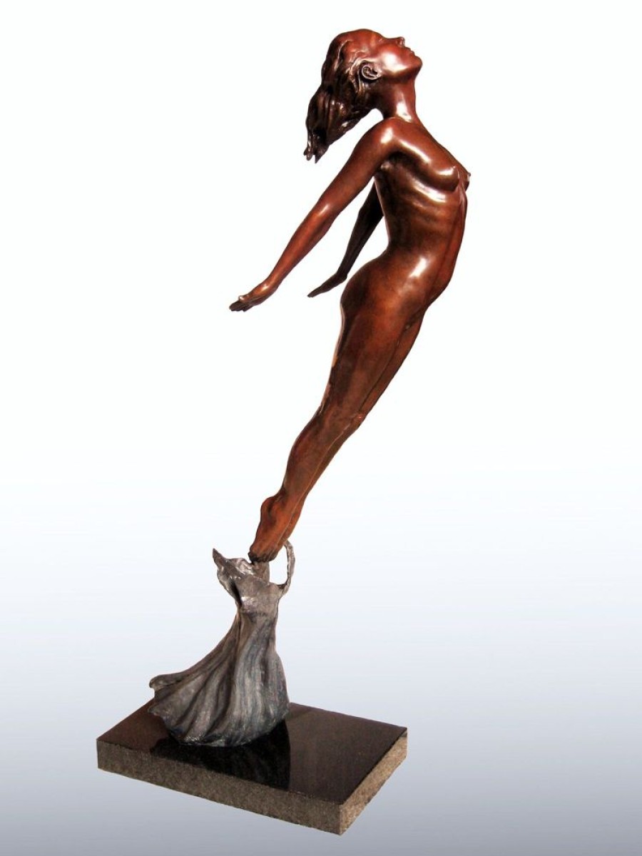 STATUES & SCULPTURES Flying Woman Figurine Bronze Indoor Sculpture Wholesale