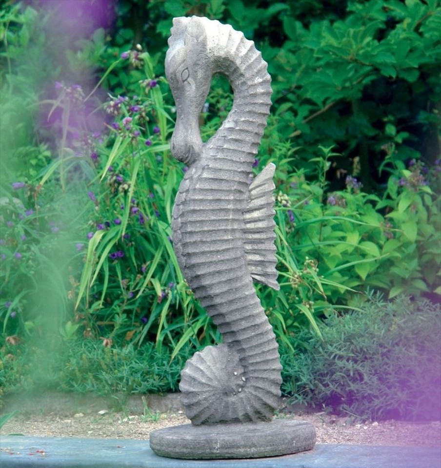 STATUES & SCULPTURES Seahorse 80Cm Stone Garden Ornament Best