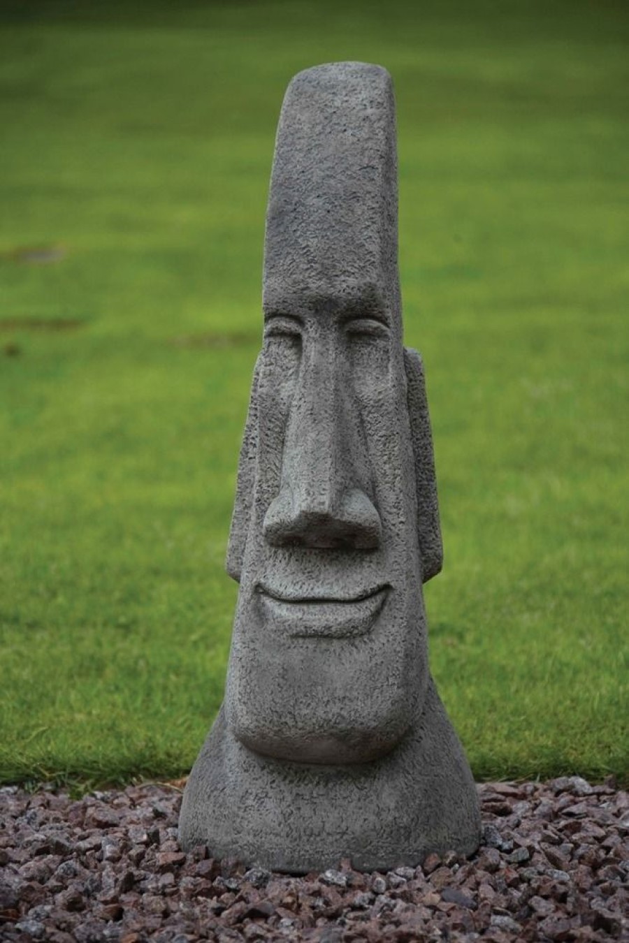 STATUES & SCULPTURES Grand Male Easter Island Head Stone Garden Ornament Wholesale