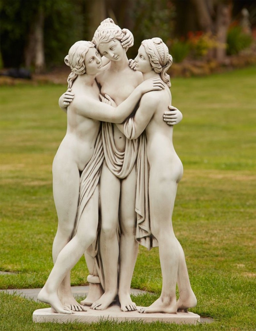 STATUES & SCULPTURES Three Graces Portland Stone Garden Statue Clearance